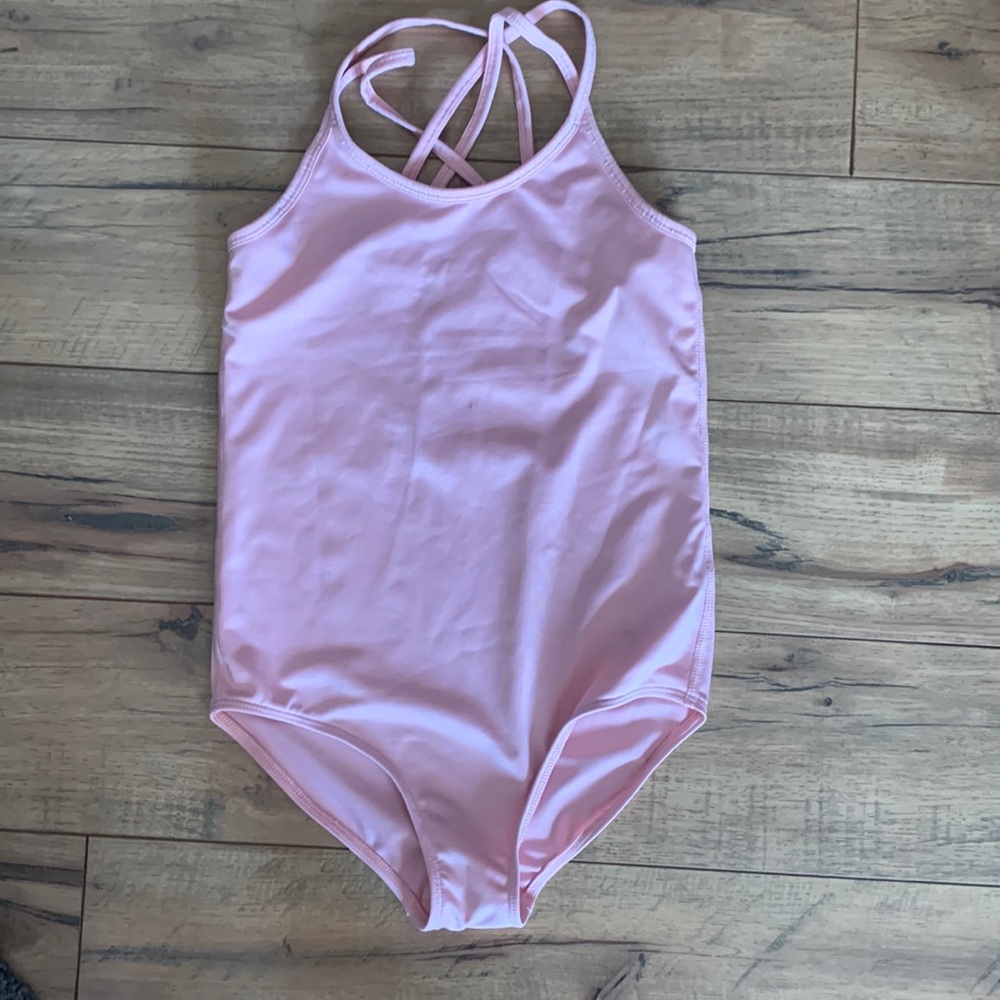 🩰Pink sleeveless dance leotard med7/8
